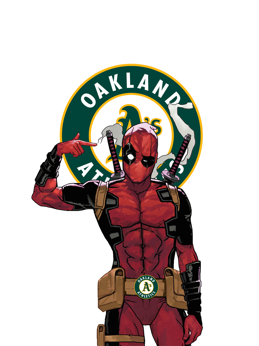 Oakland Athletics Deadpool Logo vinyl decal